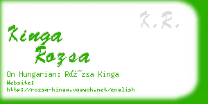 kinga rozsa business card